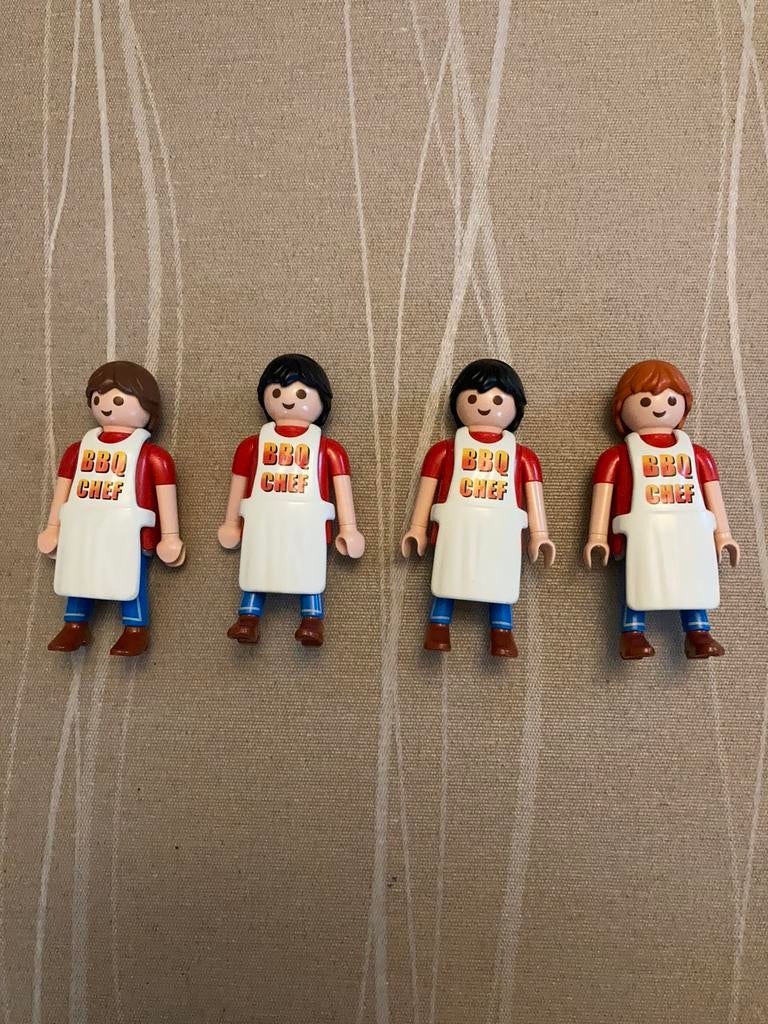 Playmobil man met bbq schort., Ophalen of Verzenden, Zo goed als nieuw