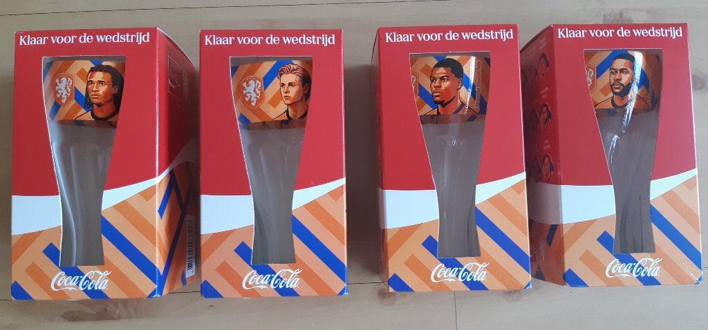 WK glas 4x, Ophalen, Nieuw, Frisdrankglas