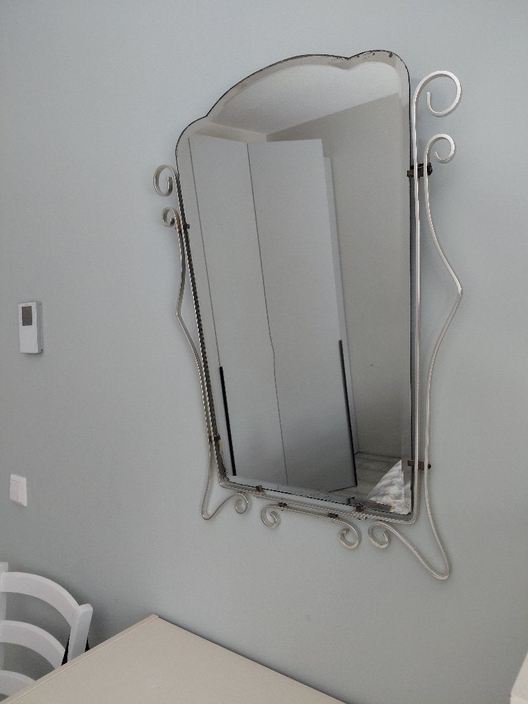 Spiegel Art Deco jaren 40, 50, Ophalen, Rechthoekig, 50 tot 100 cm, Minder dan 100 cm