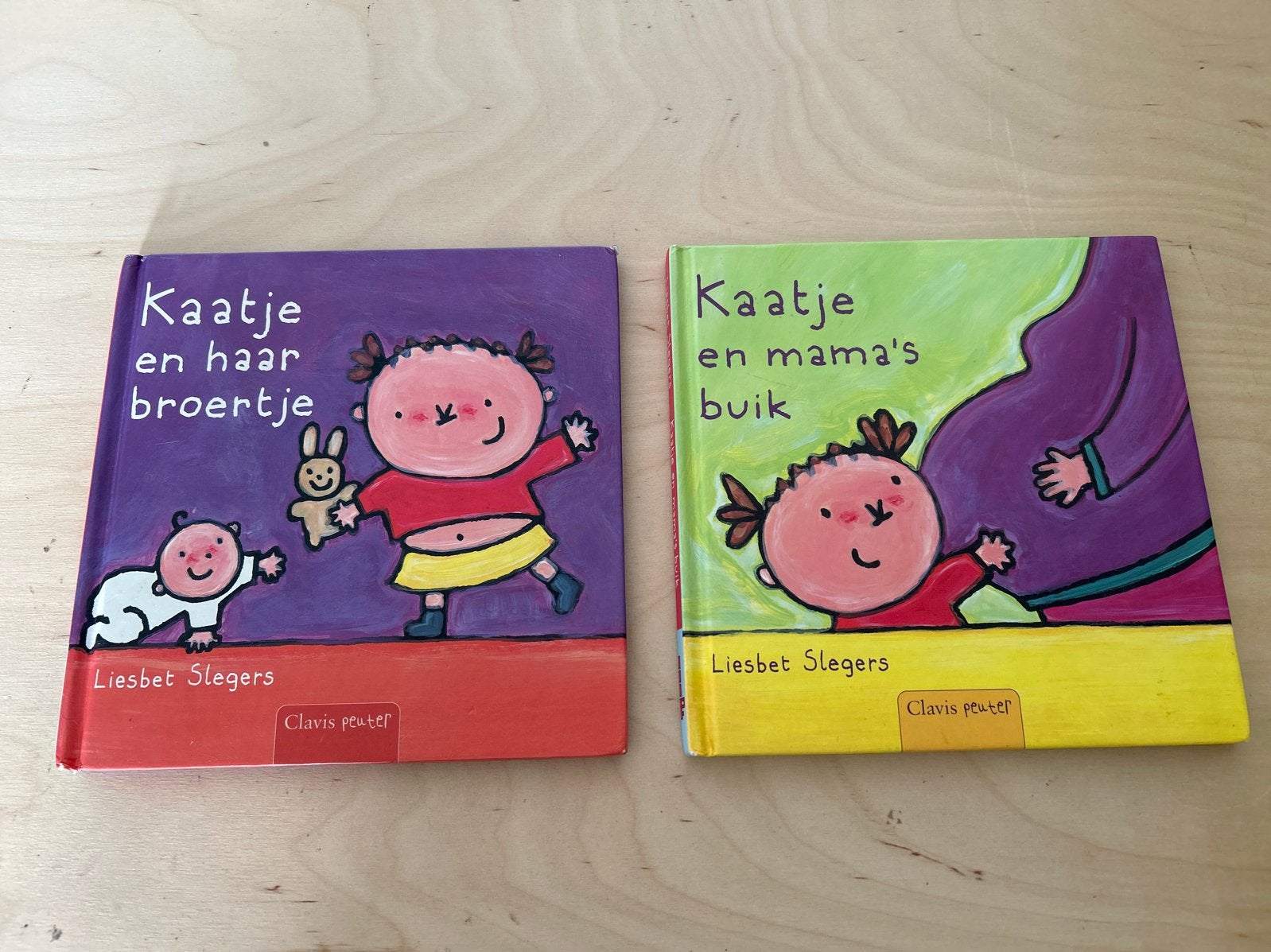 Kaatje en haar broertje / Kaatje en mama's buik (2 boeken), Boeken, Fictie algemeen, Jongen of Meisje, Ophalen of Verzenden, Zo goed als nieuw