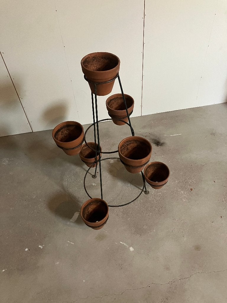 plantenrek aardbeien-standaard, Tuin en Terras, Bloembakken en Plantenbakken, Ophalen, Gebruikt, Rond, Metaal