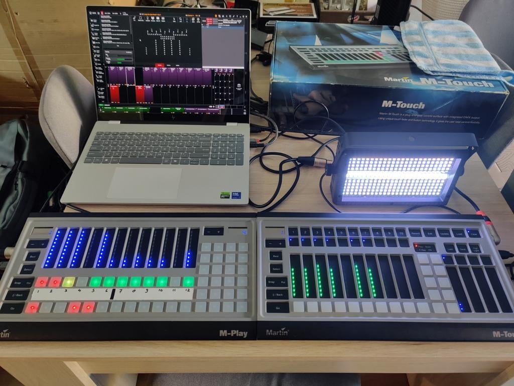 Obsidian Onyx Martin M-Touch en M-Play lichtcontrollers, Ophalen of Verzenden, Gebruikt, Licht, Kleur