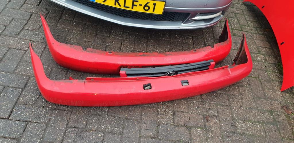 VW POLO 6N VOORBUMPER +GRIL+ACHTERBUMPER BJ 95 TOT 97, Gebruikt, -, Voor, -