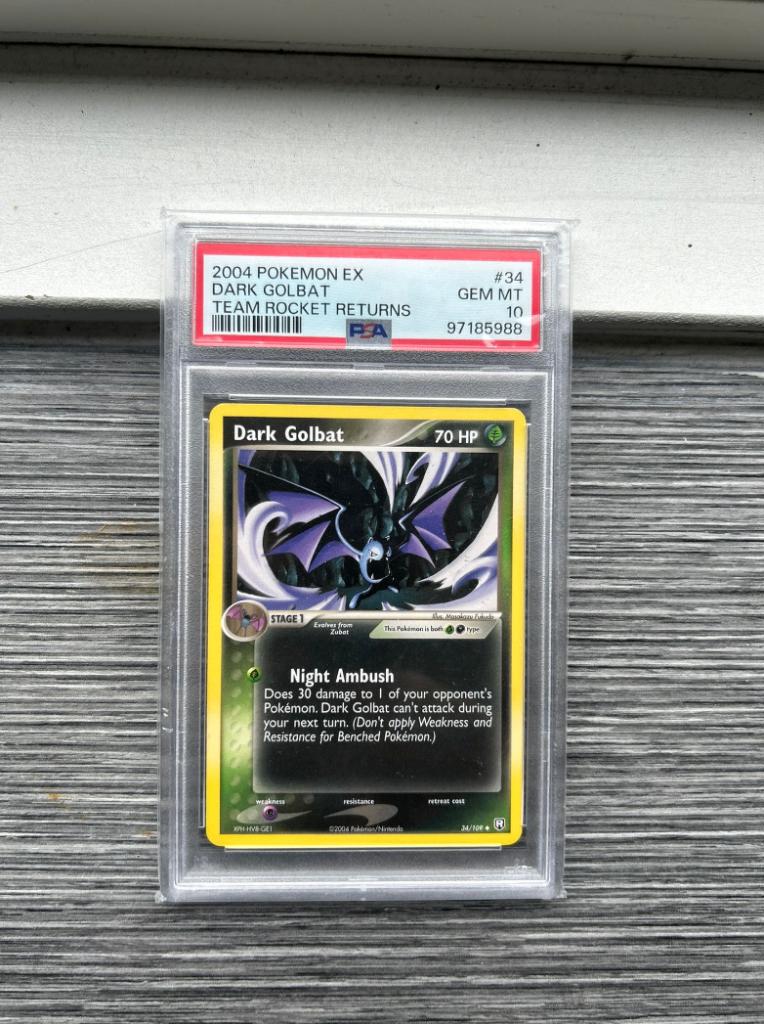 PSA 10 Gem Mint Dark Golbat 2004 EX Team Rocket Returns #34, Ophalen of Verzenden, Nieuw, Losse kaart