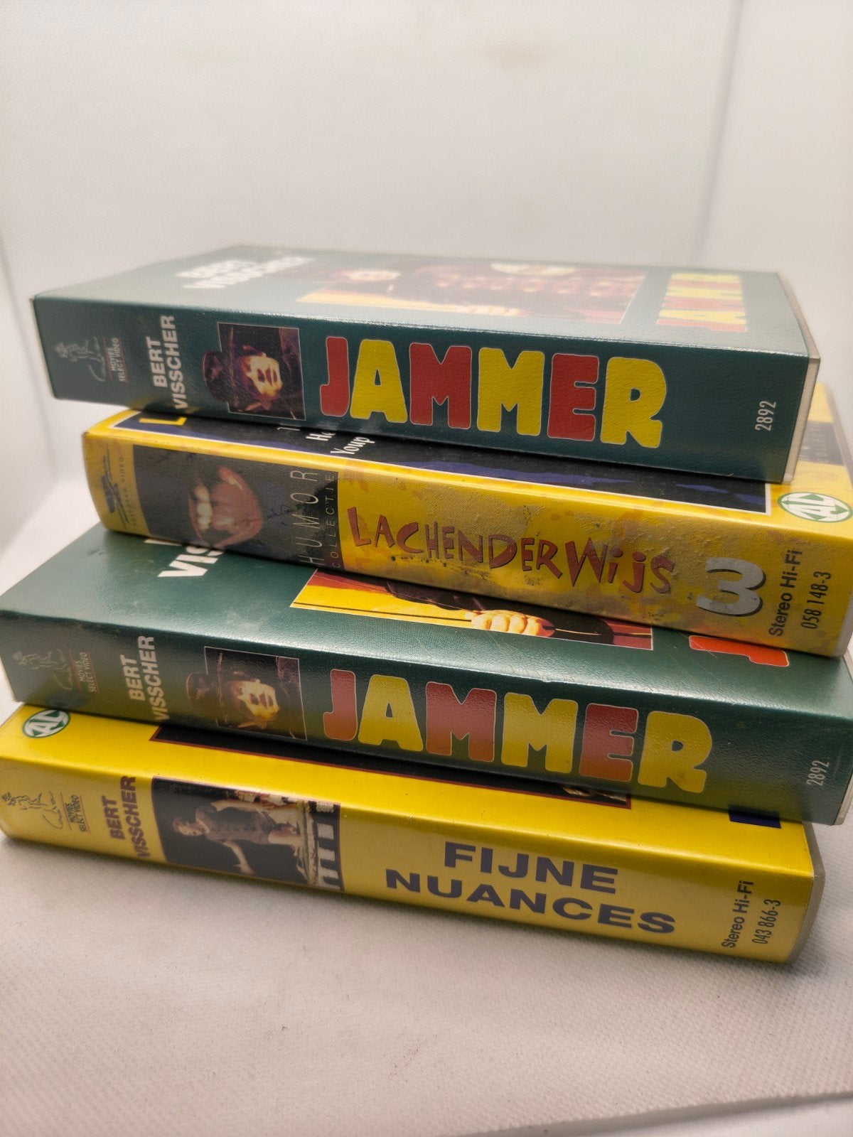 4 Bert Visscher VHS lot, Ophalen of Verzenden, Zo goed als nieuw