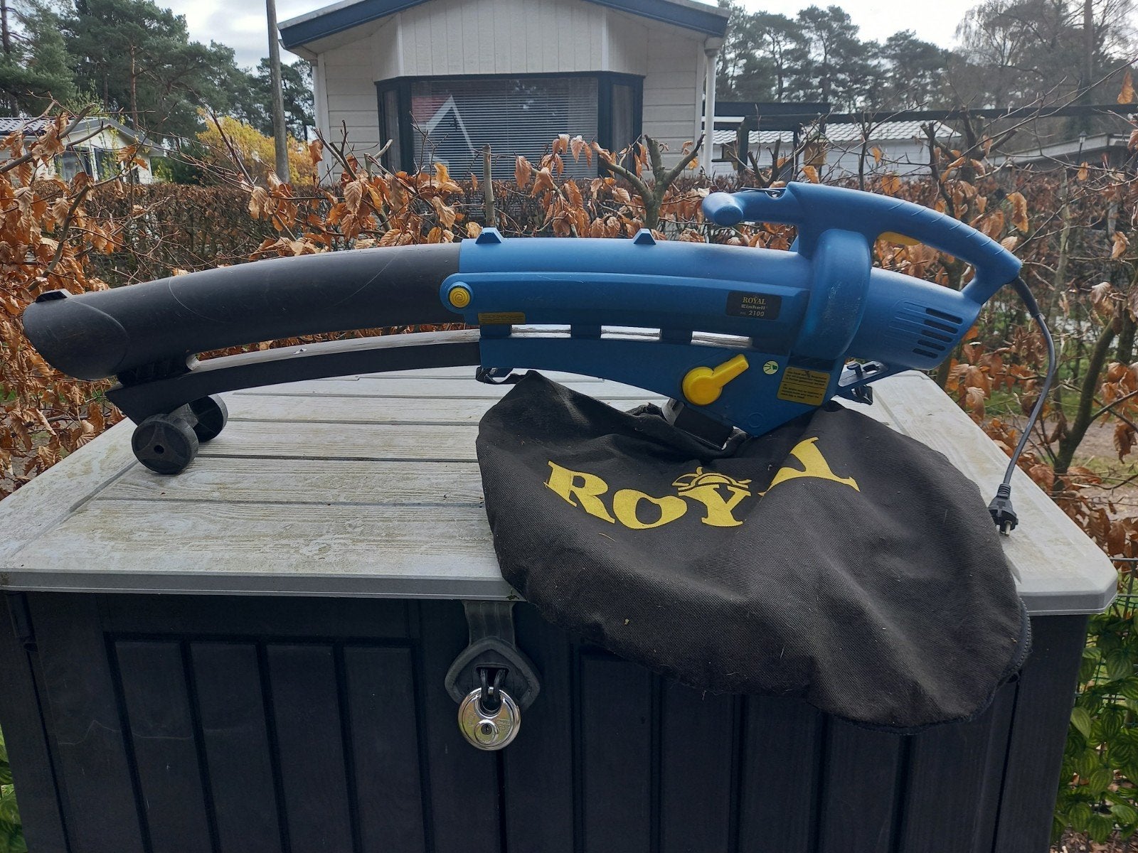 Einhell Royal REL 2100 Bladblazer/Bladzuiger met zak zgan, Ophalen, Gebruikt, Met opvangzak, Handgedragen