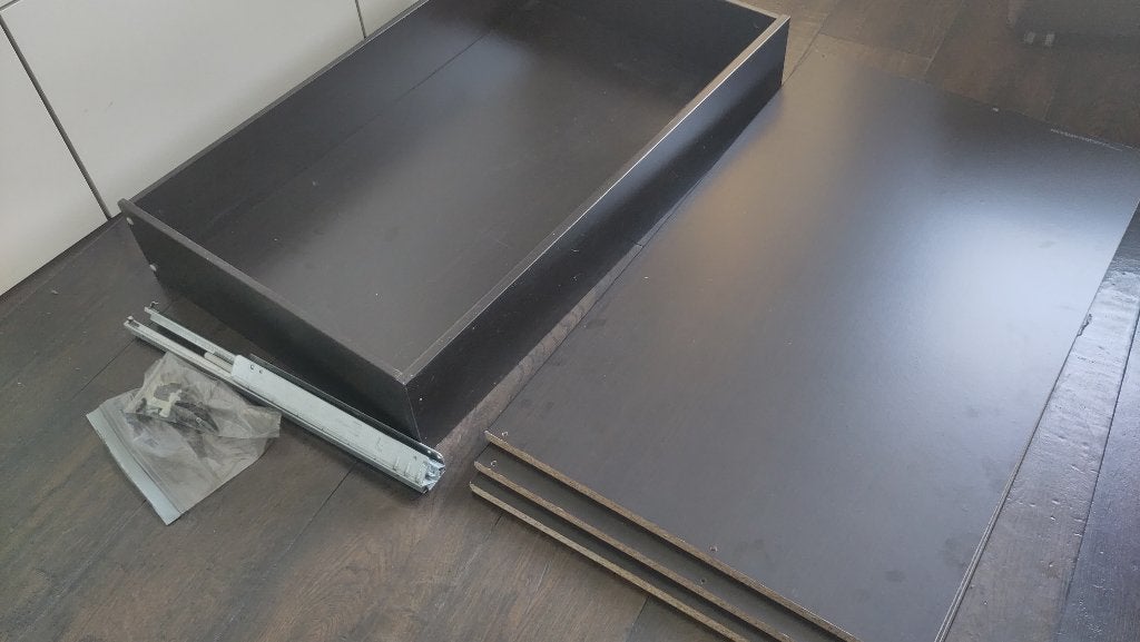Ikea Pax komplement lade + 3 planken 100x58cm (zwart), Ophalen, Gebruikt, 50 tot 100 cm, Minder dan 100 cm