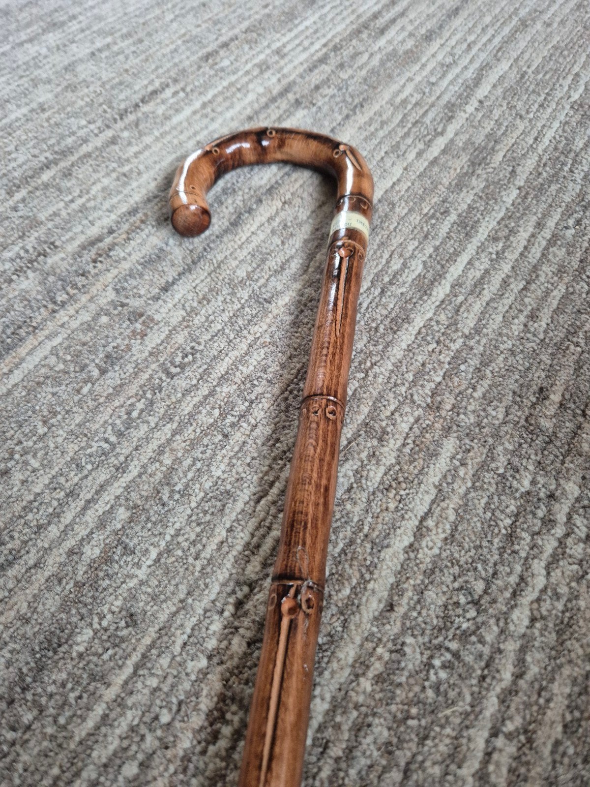 Vintage wandelstok bamboe, Diversen, Wandelstokken, Ophalen of Verzenden