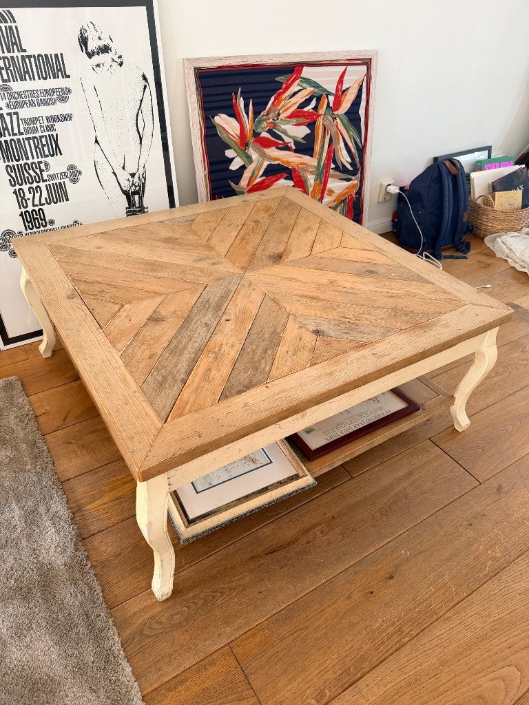 Vintage coffee table, Huis en Inrichting, Tafels | Salontafels, Gebruikt, 50 tot 100 cm, 50 tot 100 cm, Vierkant, Ophalen