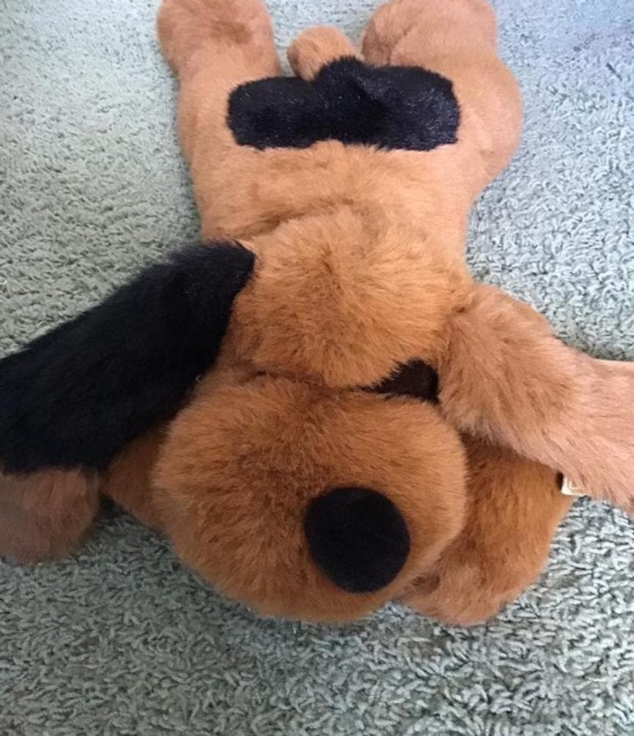 Grote Anna Club Pluche Hond - Bruin met Zwarte Details, Overige karakters, Nieuw, Met label, Anna Club Plush