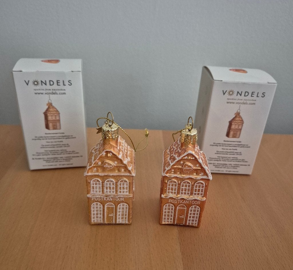 Koopje 2 Vondels kerst ornamenten Postnl, Ophalen of Verzenden, Gebruikt