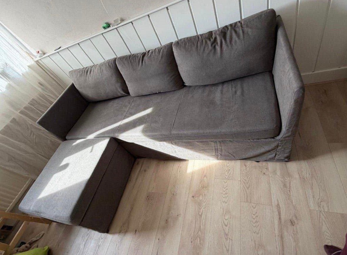 IKEA BRÅTHULT hoekslaapbank grijs, Huis en Inrichting, Ophalen, 210 cm, Tweepersoons, Zo goed als nieuw