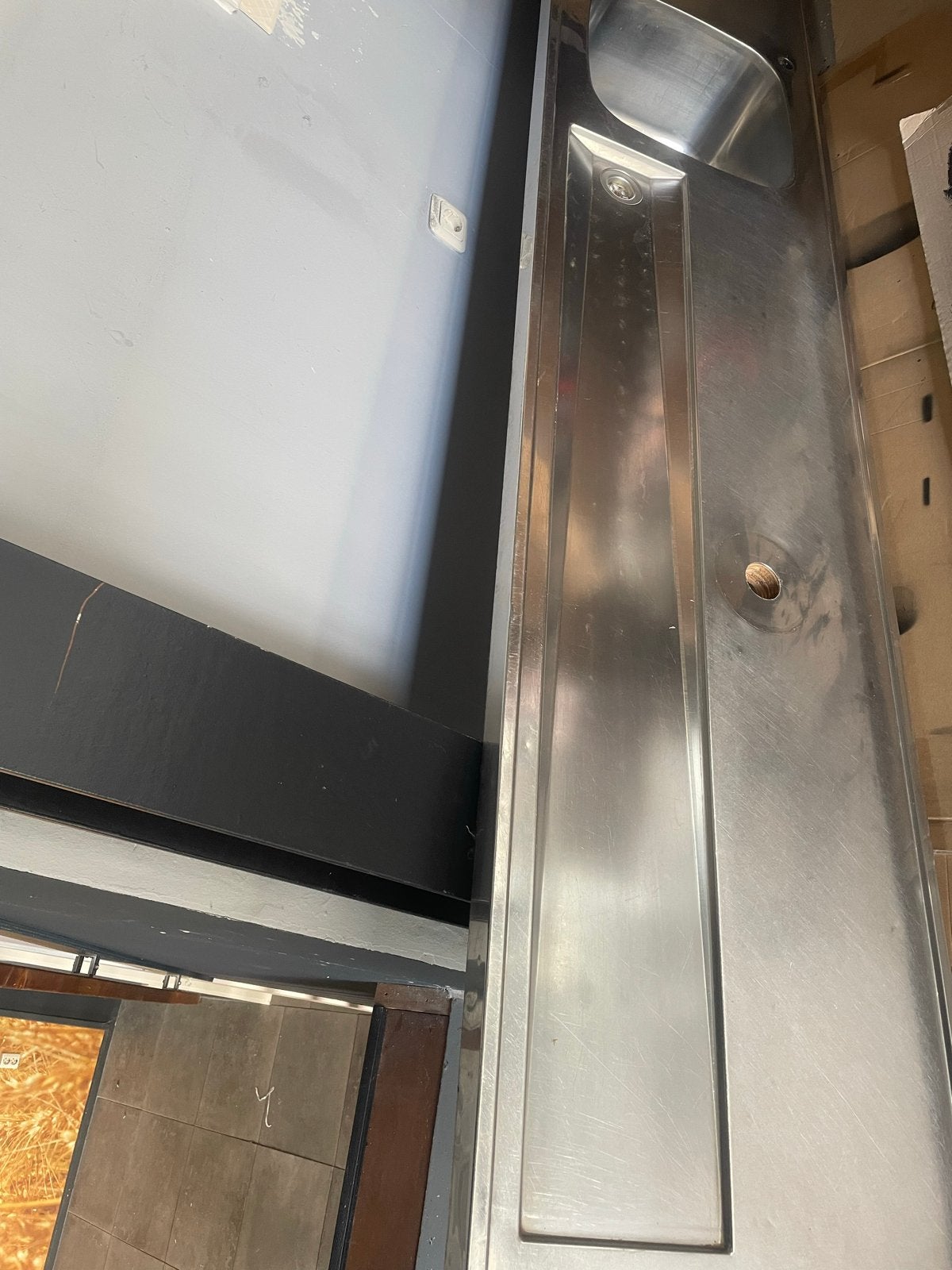 RVS tapblad inc Spoelbak met Afdruiprek - Horeca Keuken, Ophalen, Gebruikt, Overige
