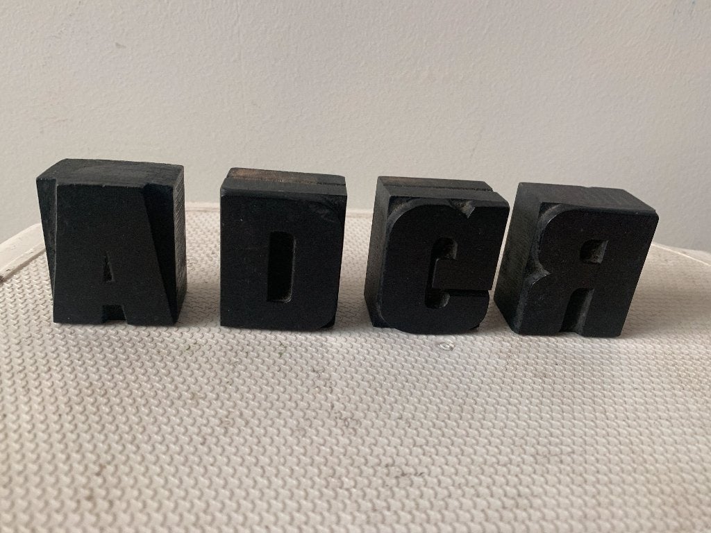 Houten stempels oud letterbak, Ophalen of Verzenden