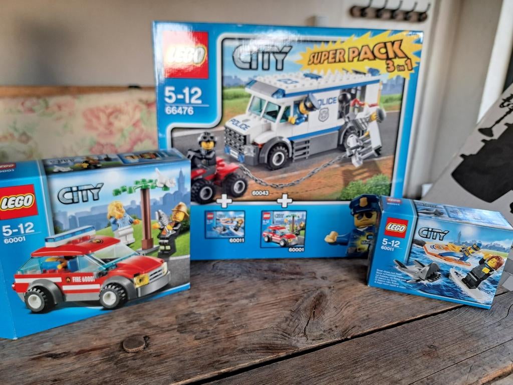 LEGO City Super Pack 3-in-1 (66476) compleet met dozen, Lego, Compleet, Ophalen of Verzenden, Complete set