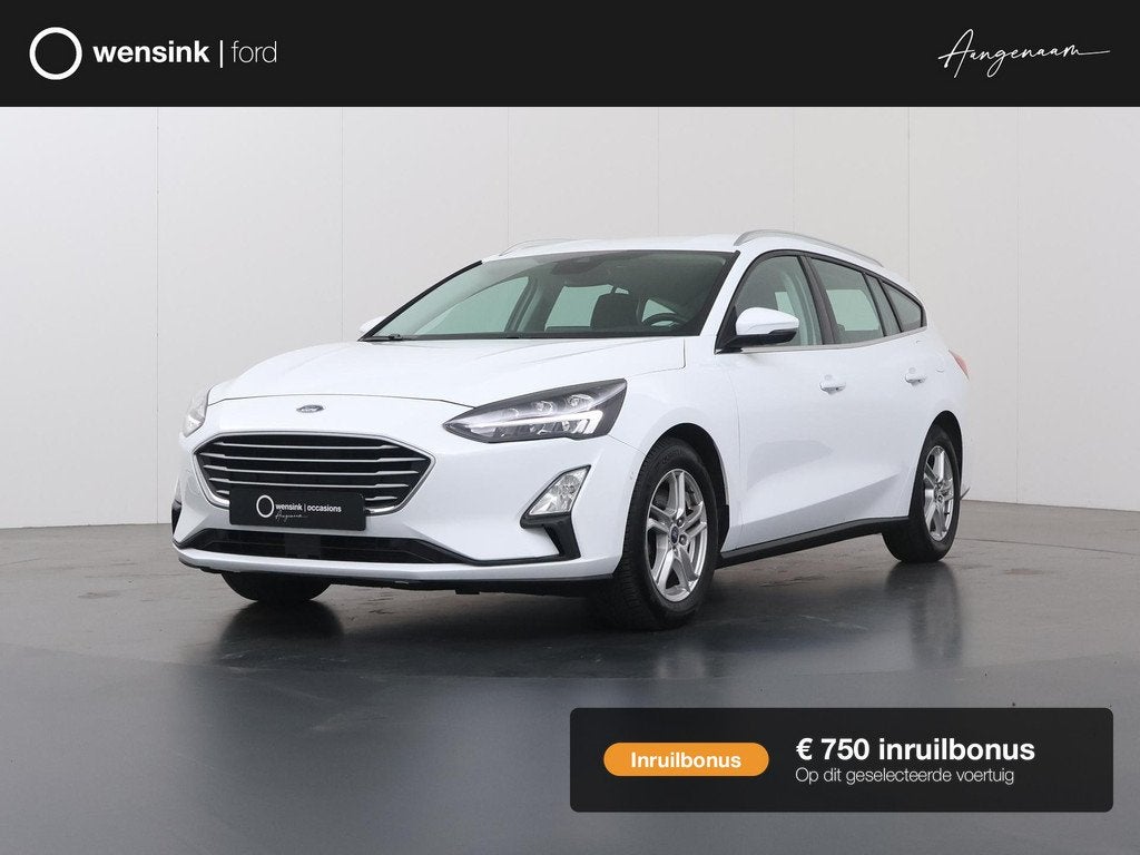 Ford Focus Wagon 1.0 EcoBoost Hybrid Trend Edition Business, Auto's, Stof, Gebruikt, Wit, Geïmporteerd