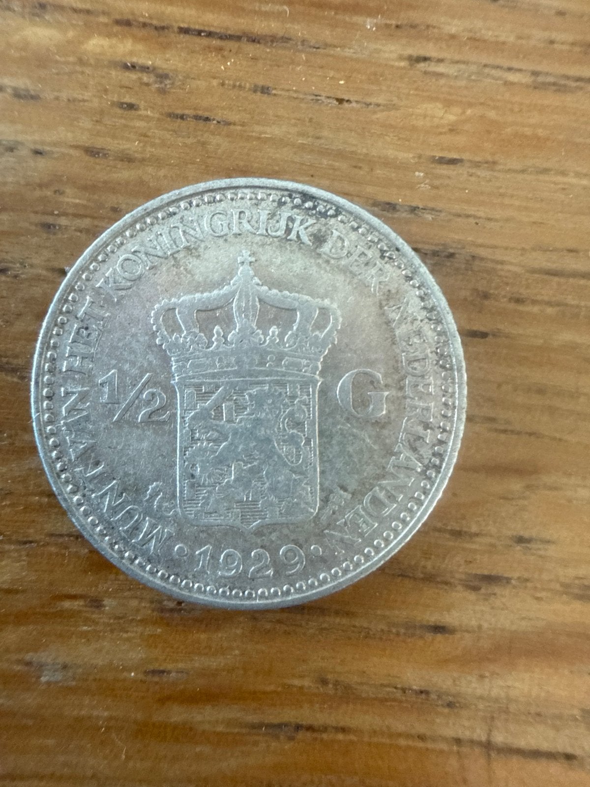 Halve Gulden 1929 Wilhelmina Zilveren Munt, Postzegels en Munten, Munten | Nederland, ½ gulden, Zilver, Ophalen of Verzenden, Koningin Wilhelmina