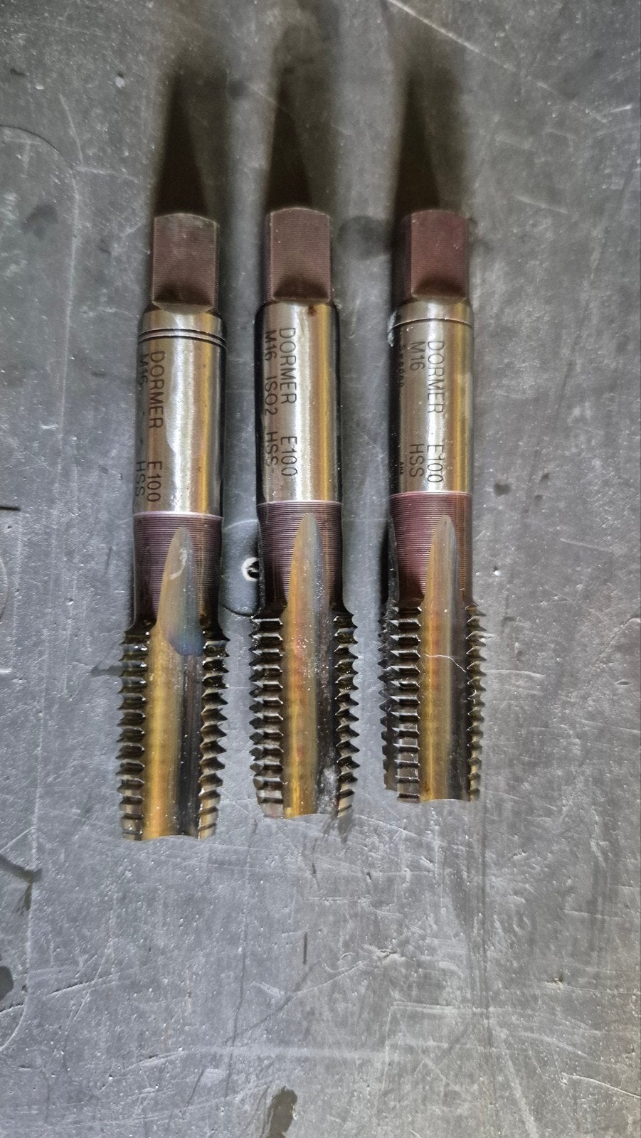 Dormer E100 M16 HSS Tap Set (Set van 3), Ophalen of Verzenden, Gebruikt, Overige typen, Overige merken