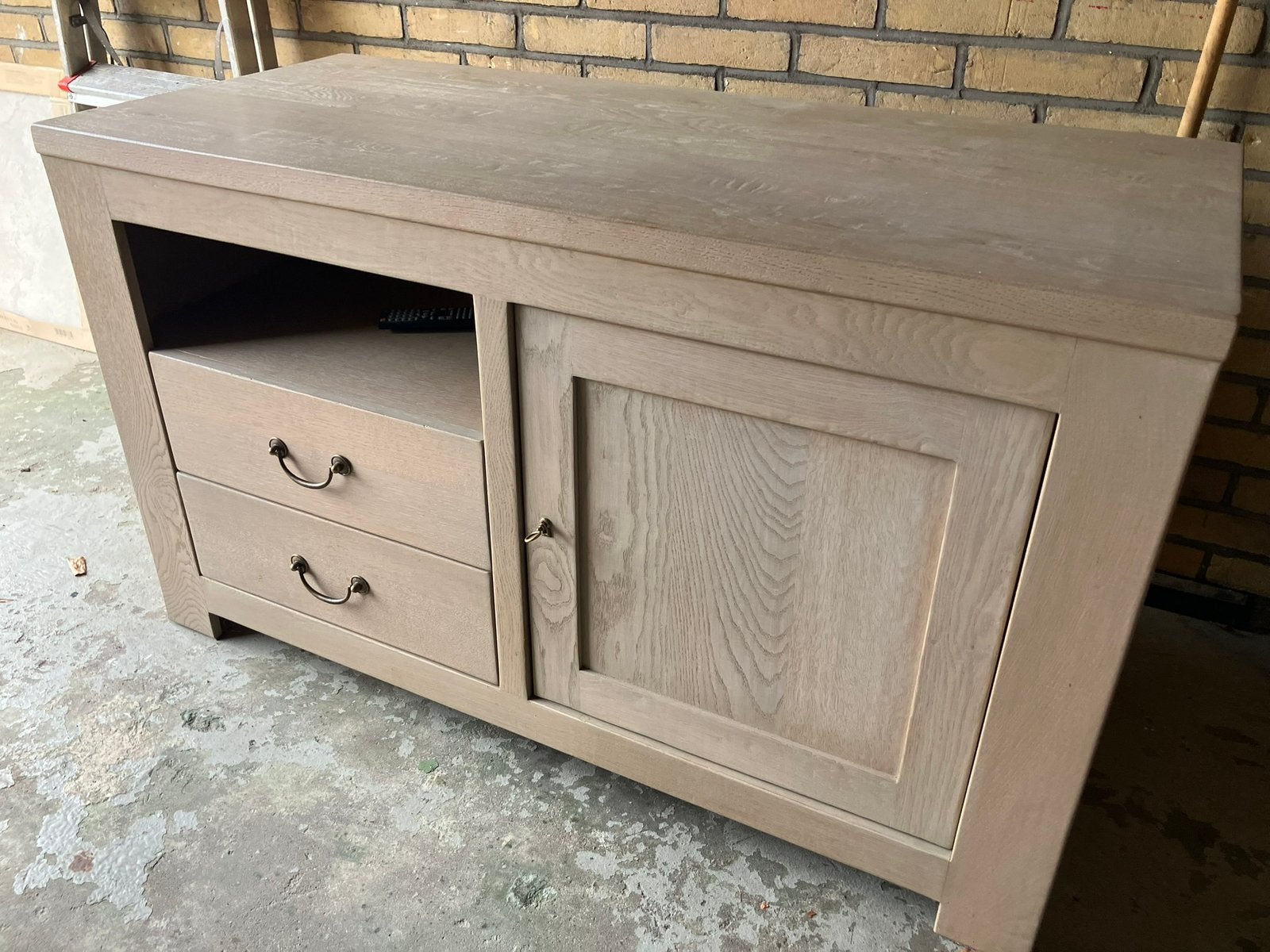 Licht eiken tv meubel, Huis en Inrichting, Ophalen, Zo goed als nieuw, 50 tot 75 cm, 100 tot 150 cm