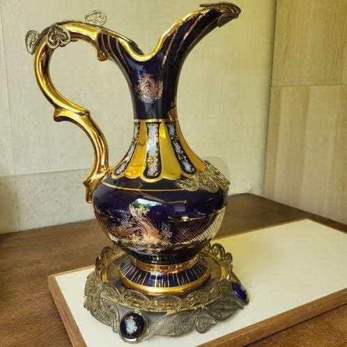 Prachtige Porsem Limonj karaf met dienblad, made in Turkey, Ophalen
