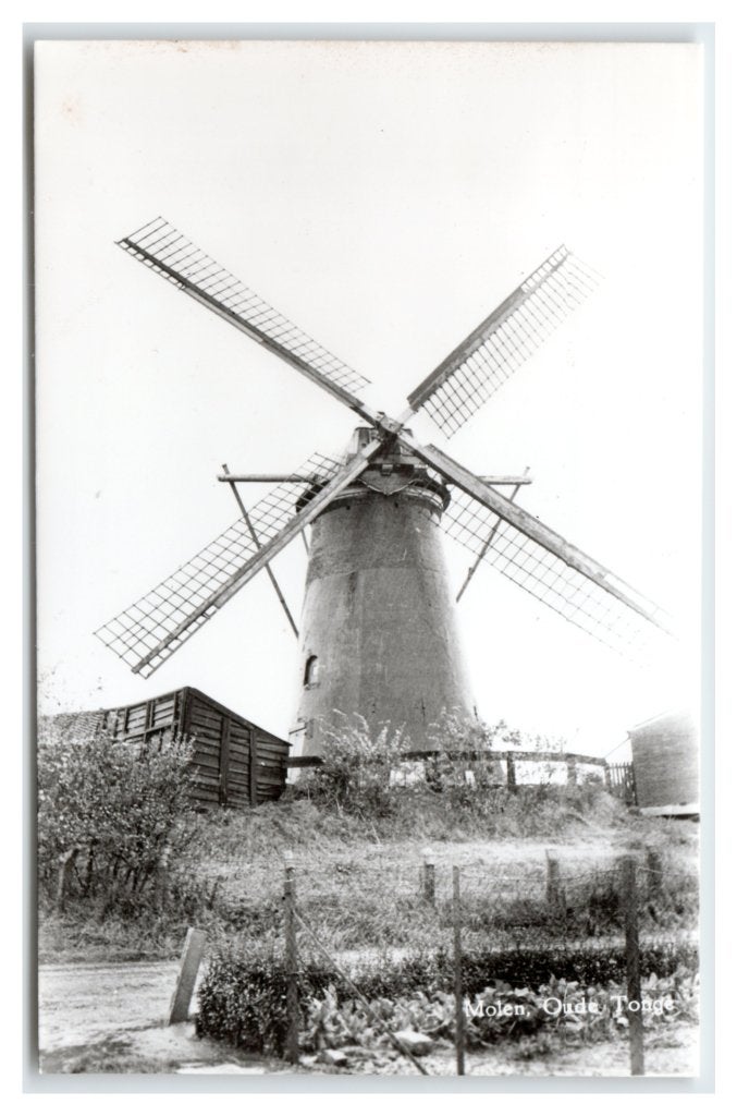 Oude Tonge, Molen, Verzamelen, Ansichtkaarten | Nederland, Ophalen of Verzenden, 1960 tot 1980, Ongelopen, Zuid-Holland