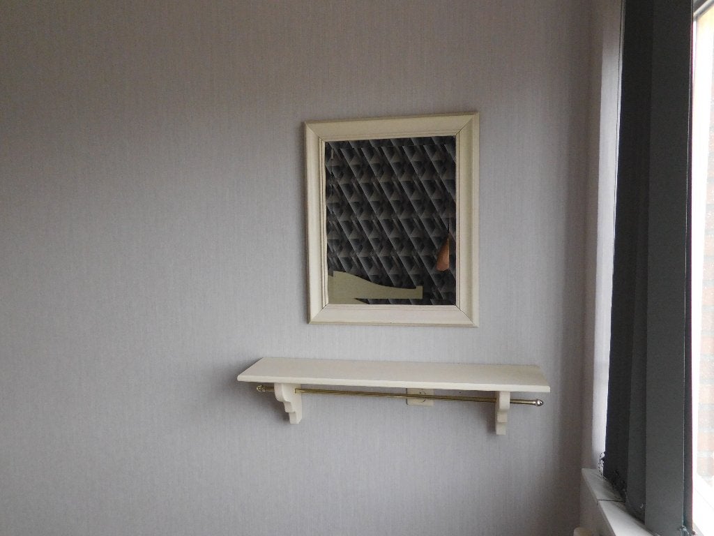 Spiegel met Make up Plankje, Huis en Inrichting, Woonaccessoires | Spiegels, Ophalen, Gebruikt, Minder dan 100 cm, Rechthoekig