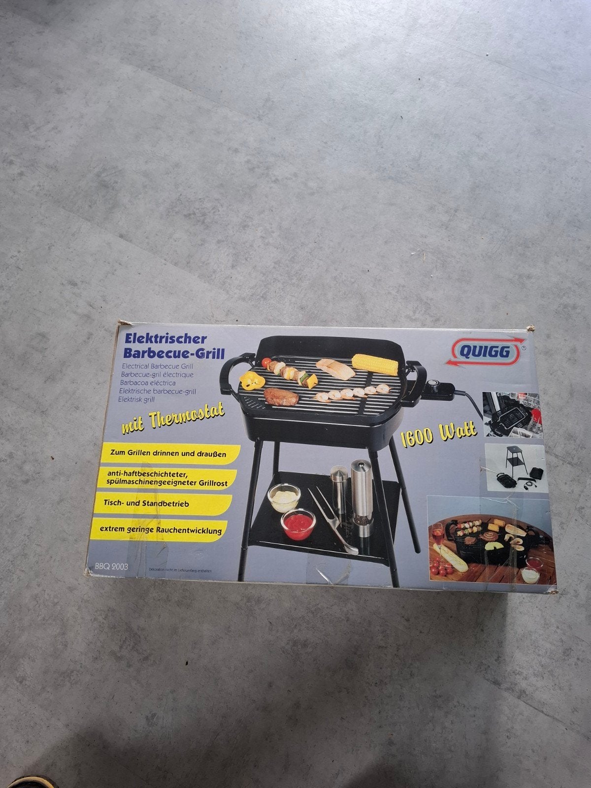 Quigg Elektrische Barbecue Grill met Thermostaat, Ophalen, Gebruikt, Quigg
