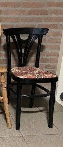 Vintage / oude houten zwarte stoel / caféstoel / klein model, Ophalen