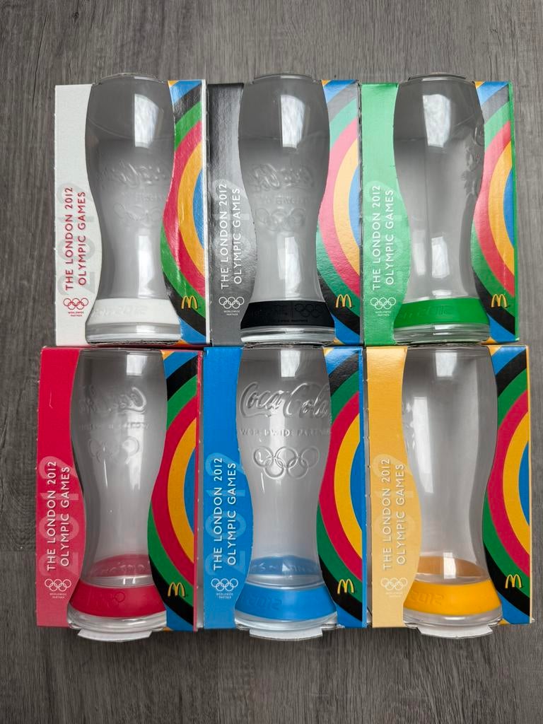 Coca cola glazen set mcdonalds 2012, Verzamelen, Glas en Borrelglaasjes, Ophalen, Nieuw, Frisdrankglas