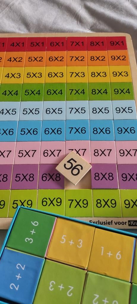 Leren rekenen 4delig oa  puzzels van hout en dobbelstenen, Ophalen of Verzenden, Rekenen