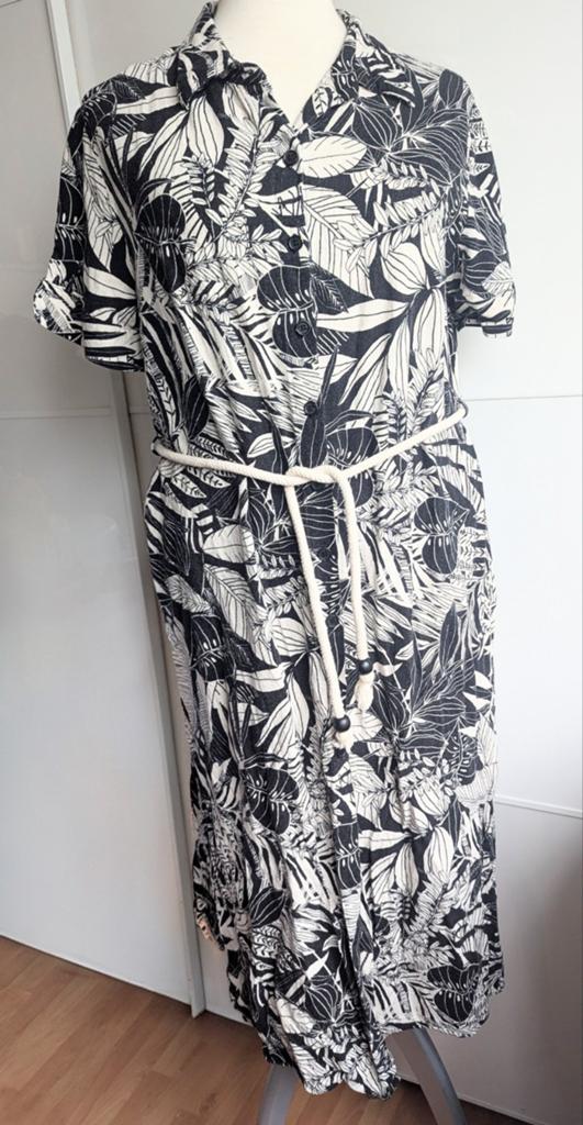 Zara linnen jurk maat xxl maxi jurk, Kleding | Dames, Maat 46/48 (XL) of groter, Ophalen of Verzenden, Zo goed als nieuw, Onder de knie