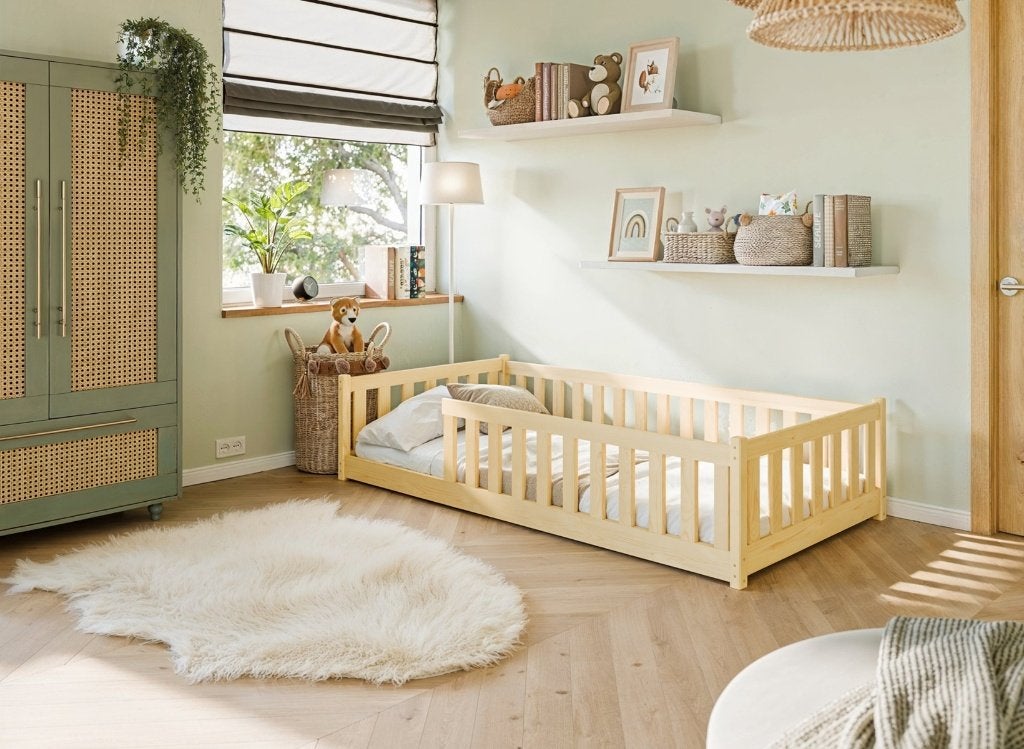 LEOLTE LMb montessori vloerbed kinderbed 160x80cm gelakt, Ophalen, Leolte, Nieuw, 70 tot 85 cm