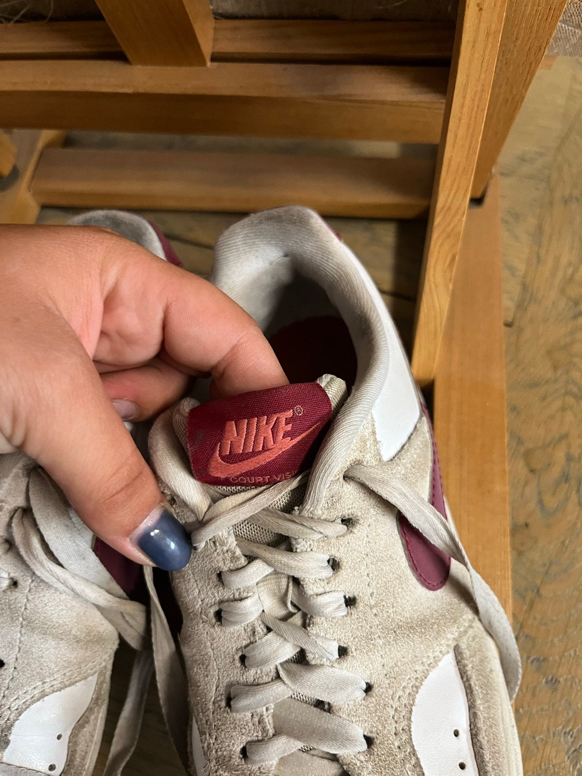 Nike Court Vision Sneakers - Maat 37.5, Ophalen, Gedragen, Wit, Sneakers of Gympen