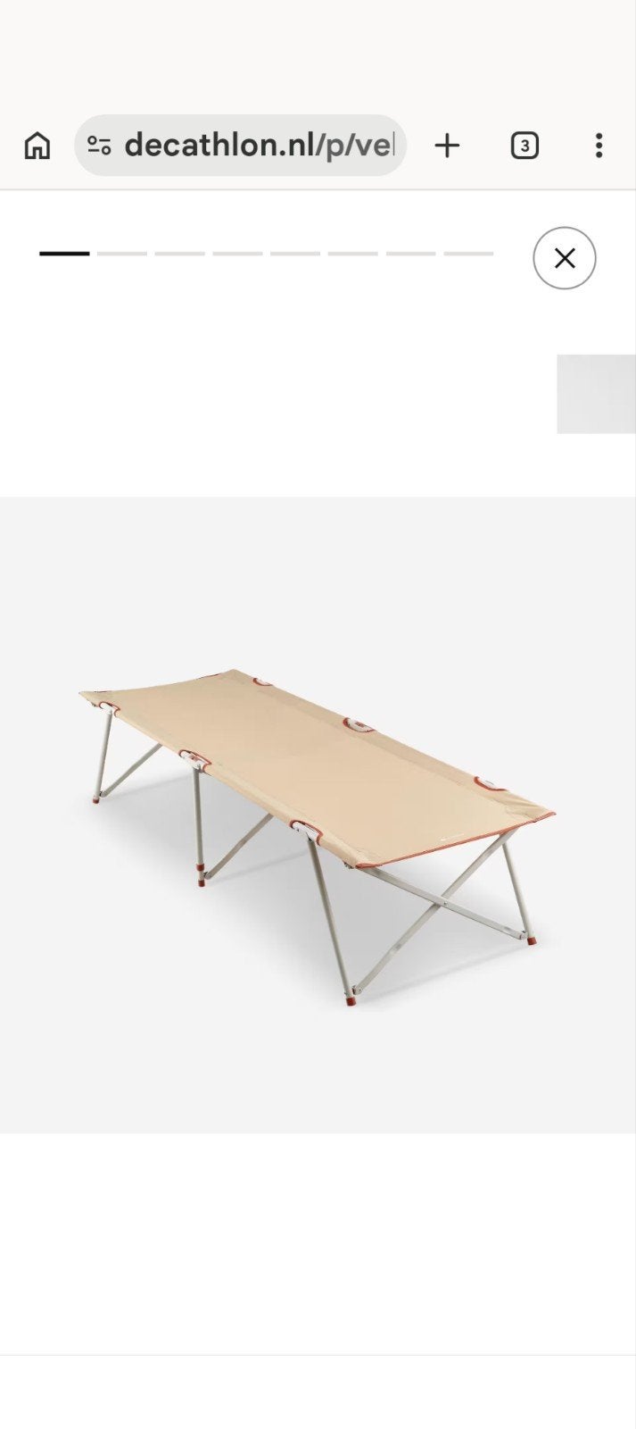 Decathlon Quechua Camp Bed Second - Opvouwbaar veldbed, Caravans en Kamperen, Kampeeraccessoires, Ophalen, Nieuw