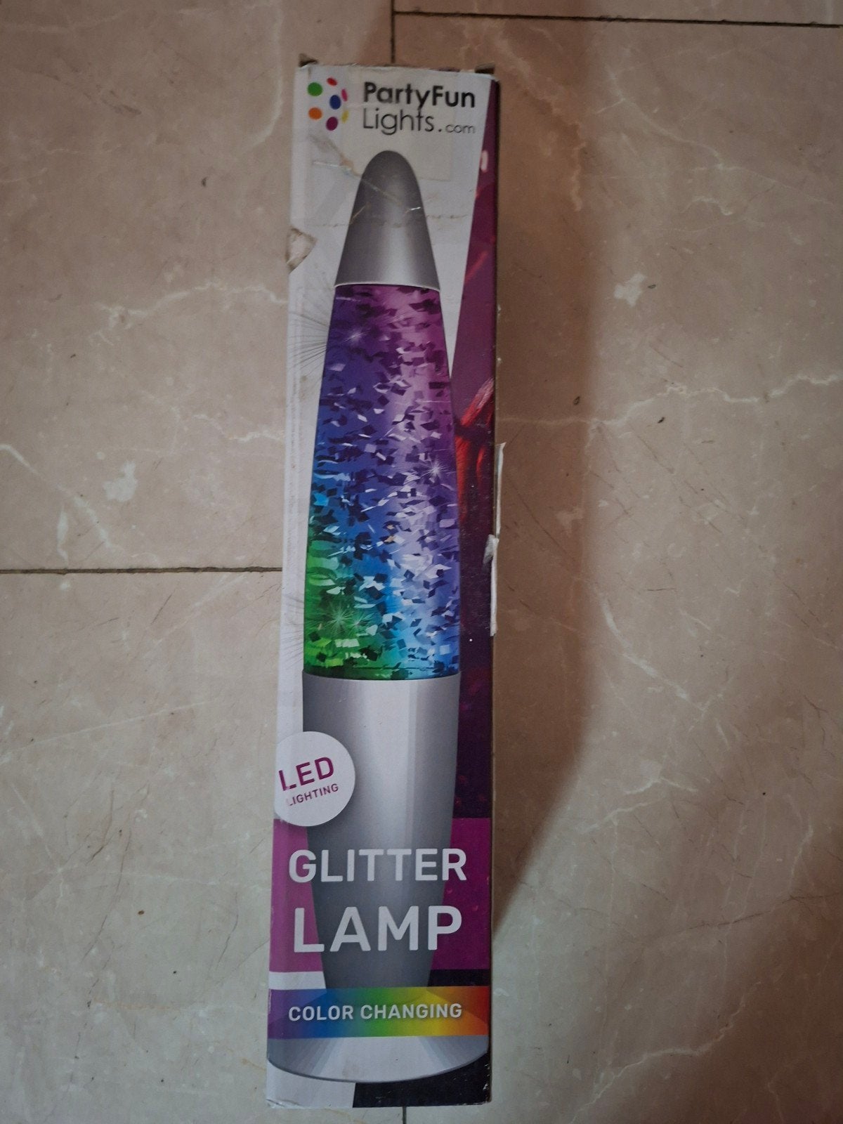 LED Glitterlamp - Nieuw in doos - Kleur veranderend, Ophalen, Overige merken, Kunststof, Meerkleurig