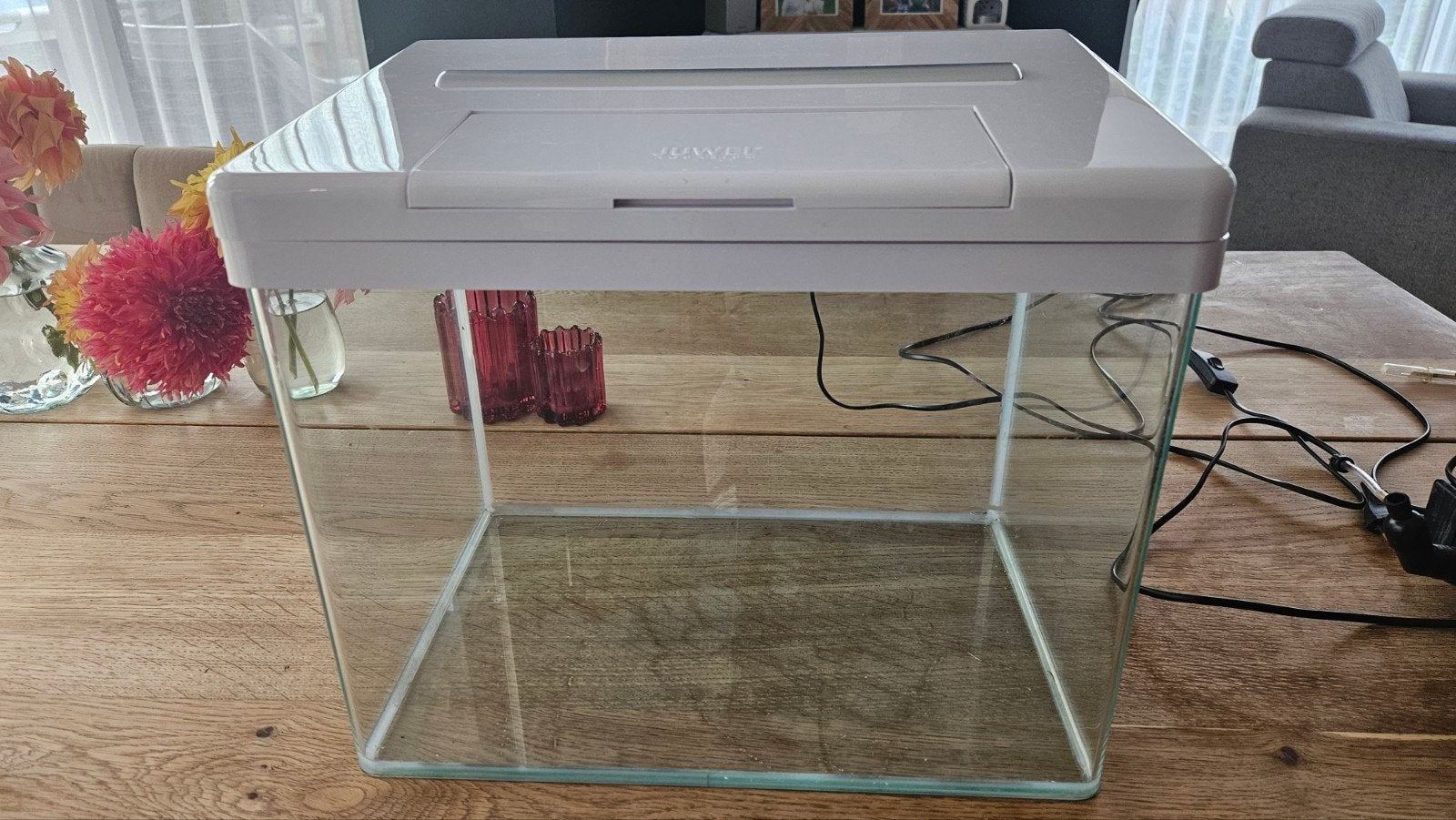 aquarium compleet 40x25x30, Zo goed als nieuw, Leeg aquarium, Juwel, Ophalen