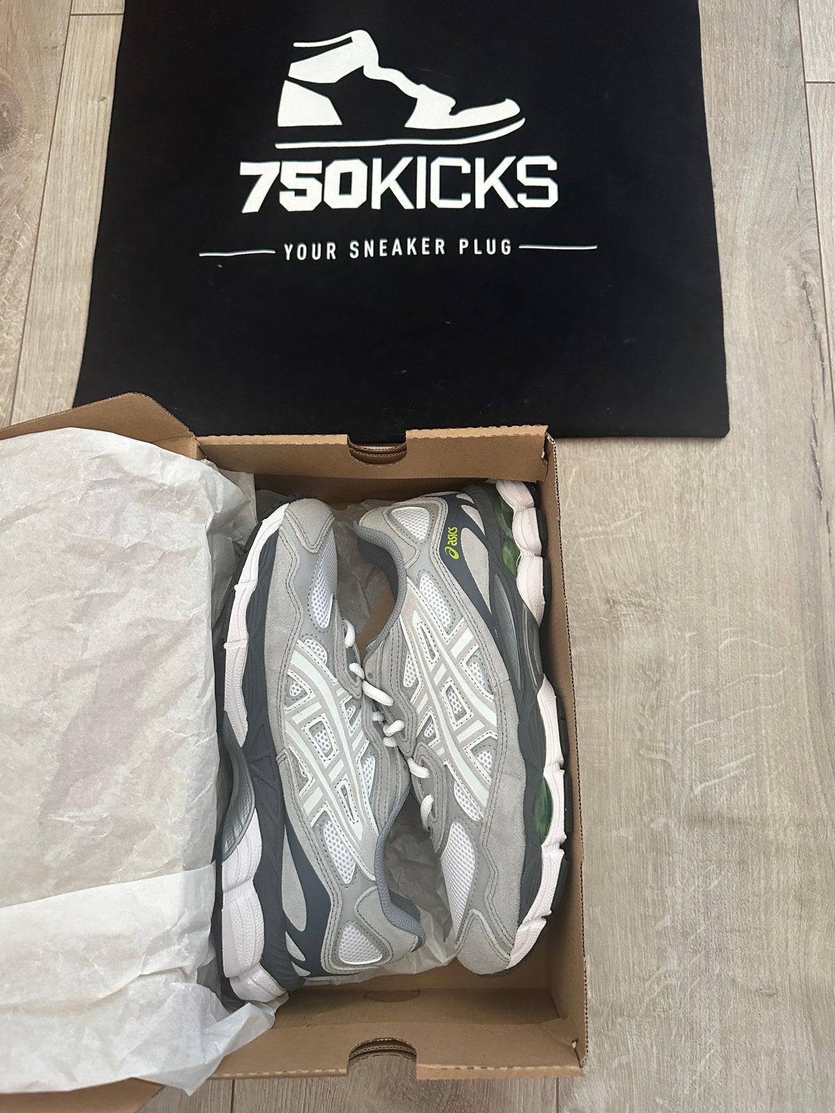 Asics Gel-NYC White Glacier Grey Maat EU40 1203A383-109, Overige kleuren, Nieuw, Ophalen of Verzenden, A