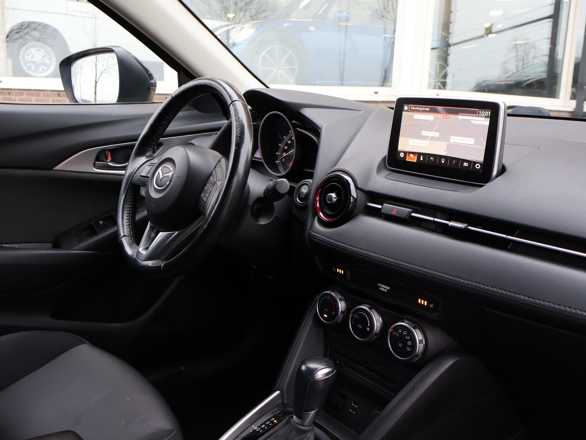 Mazda CX-3 2.0 SKYACTIV-G 120 AUT. + TREKHAAK | STOELVERW. |, Auto's, Mazda, 1998 cc, Stof, 4 cilinders, Blauw