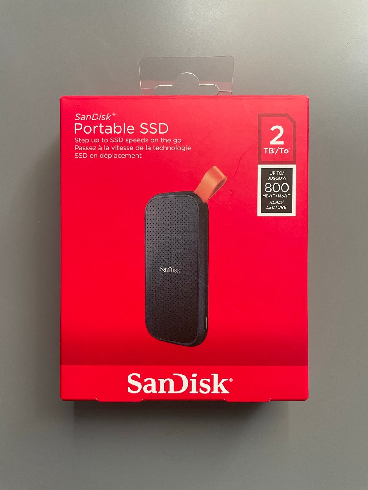 Like New – SanDisk Portable SSD | 2TB | 800 MB/s, Computers en Software, Harde schijven, 2TB, SSD, Nieuw, Laptop