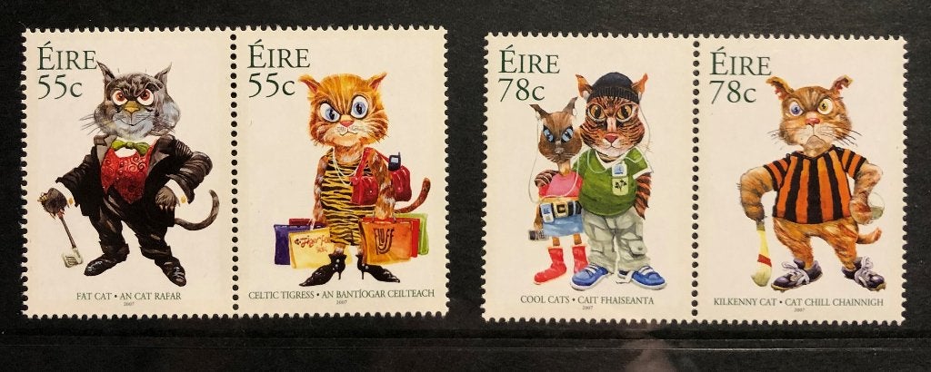 Ierland Keltische katten Mi 1790/93 ***, Ophalen of Verzenden, Ierland, Postfris
