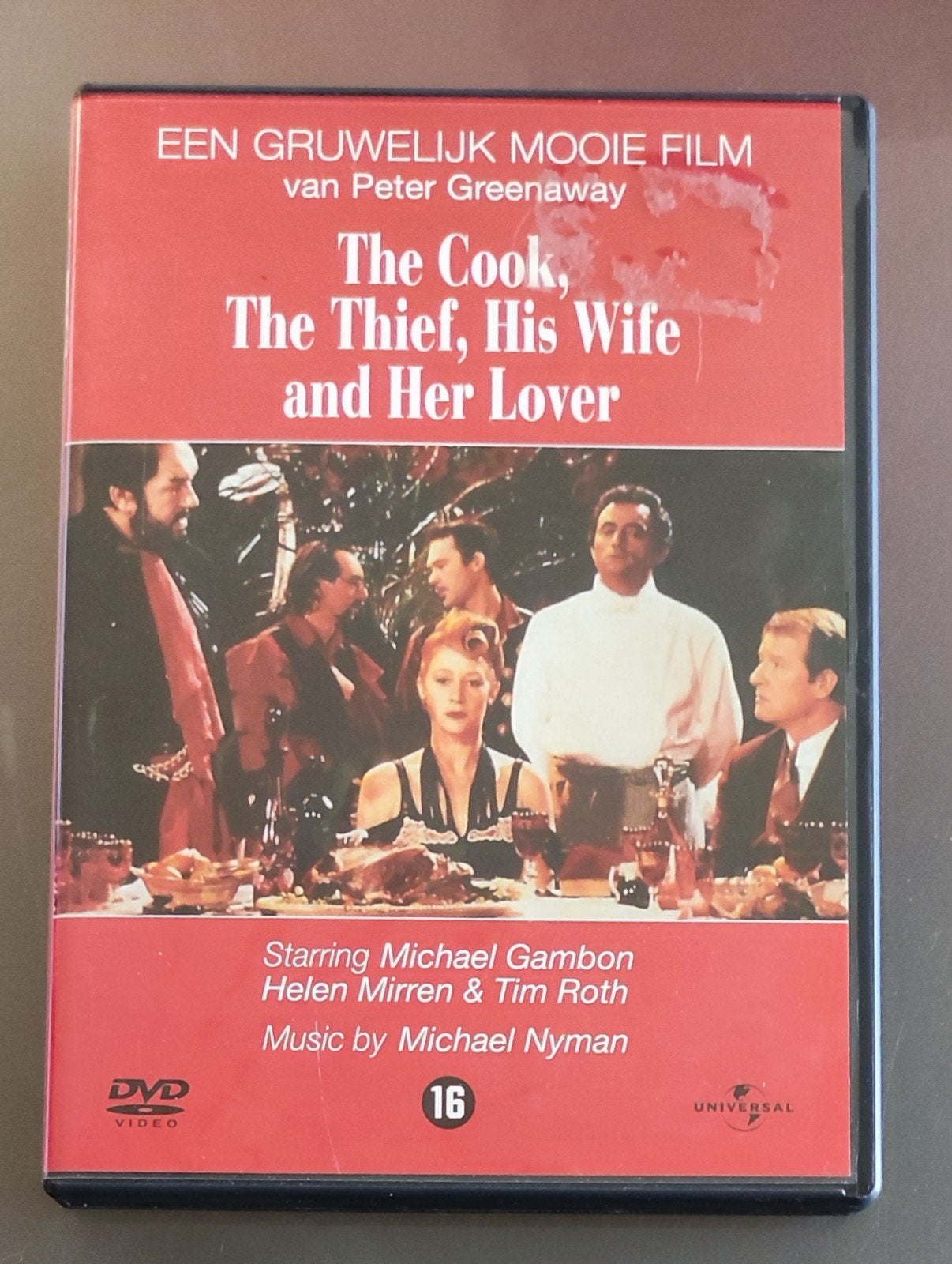 The Cook, the Thief, His Wife and her lover (Greenaway) DVD, Alle leeftijden, Ophalen of Verzenden, Zo goed als nieuw, Overige gebieden