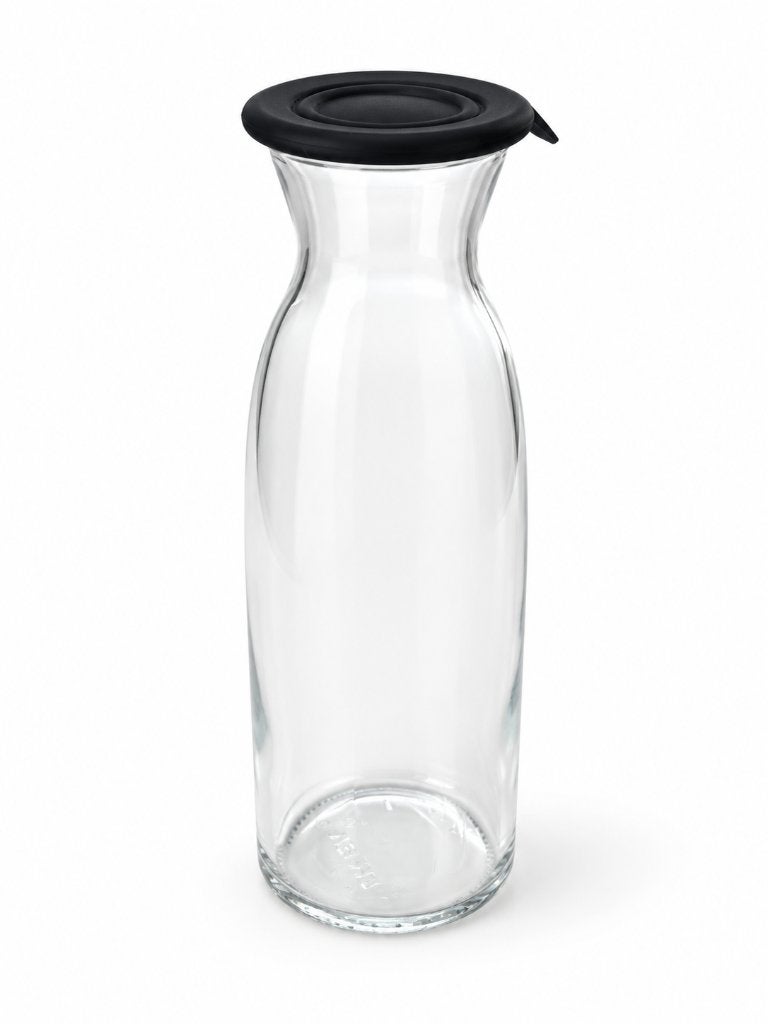 IKEA glazen karaf met zwarte deksel, Ophalen of Verzenden, Nieuw, Glas