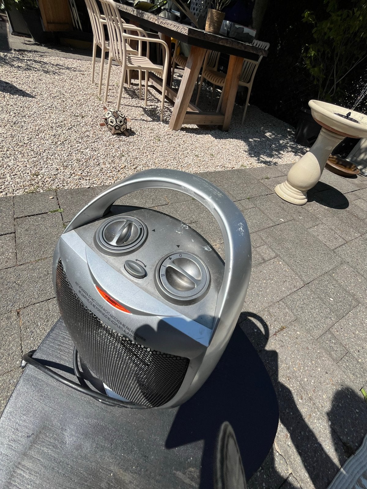 Compacte kachel voor op de camping, Witgoed en Apparatuur, Airco's, Ophalen, Gebruikt, Tafel- of Grondventilator, Verwarmen