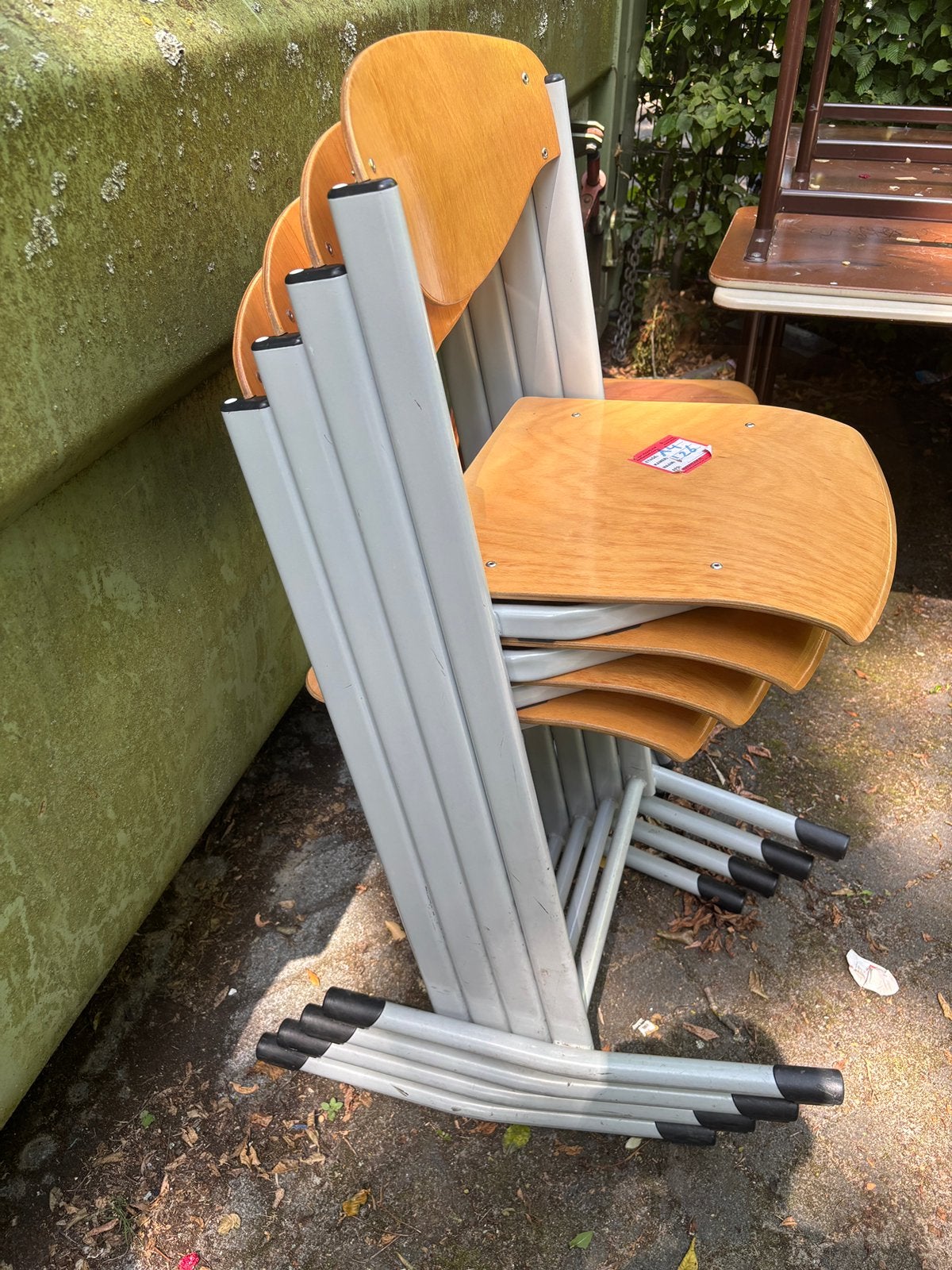 Vintage hoge stoelen, Ophalen of Verzenden, Zo goed als nieuw, Bruin