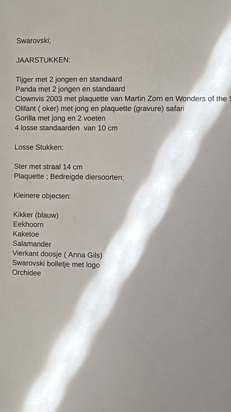 Grote Partij Swarovski Kristal met Dozen en Certificaten, Ophalen of Verzenden, Zo goed als nieuw, Figuurtje