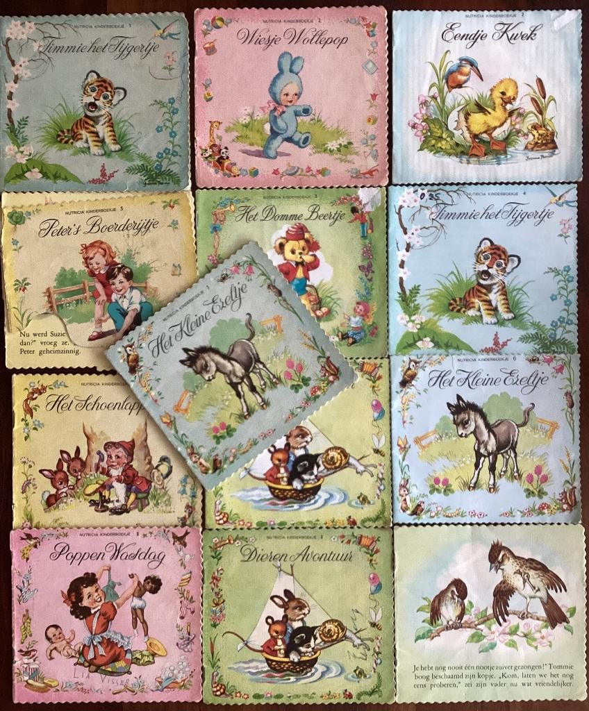 13 Vintage Nutricia kinderboekjes jaren 60, Boeken, Ophalen of Verzenden, Gelezen, 6 tot 12 maanden