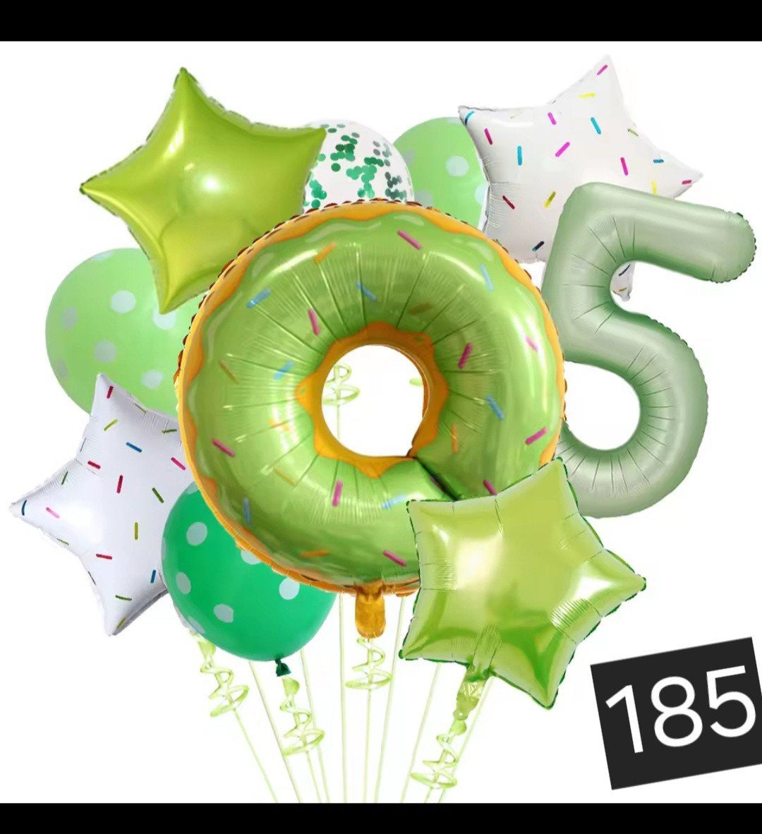 Ballonnen set verjaardag 5 jaar - Donut thema, Hobby en Vrije tijd, Ophalen, Nieuw, Feestartikel, Verjaardag