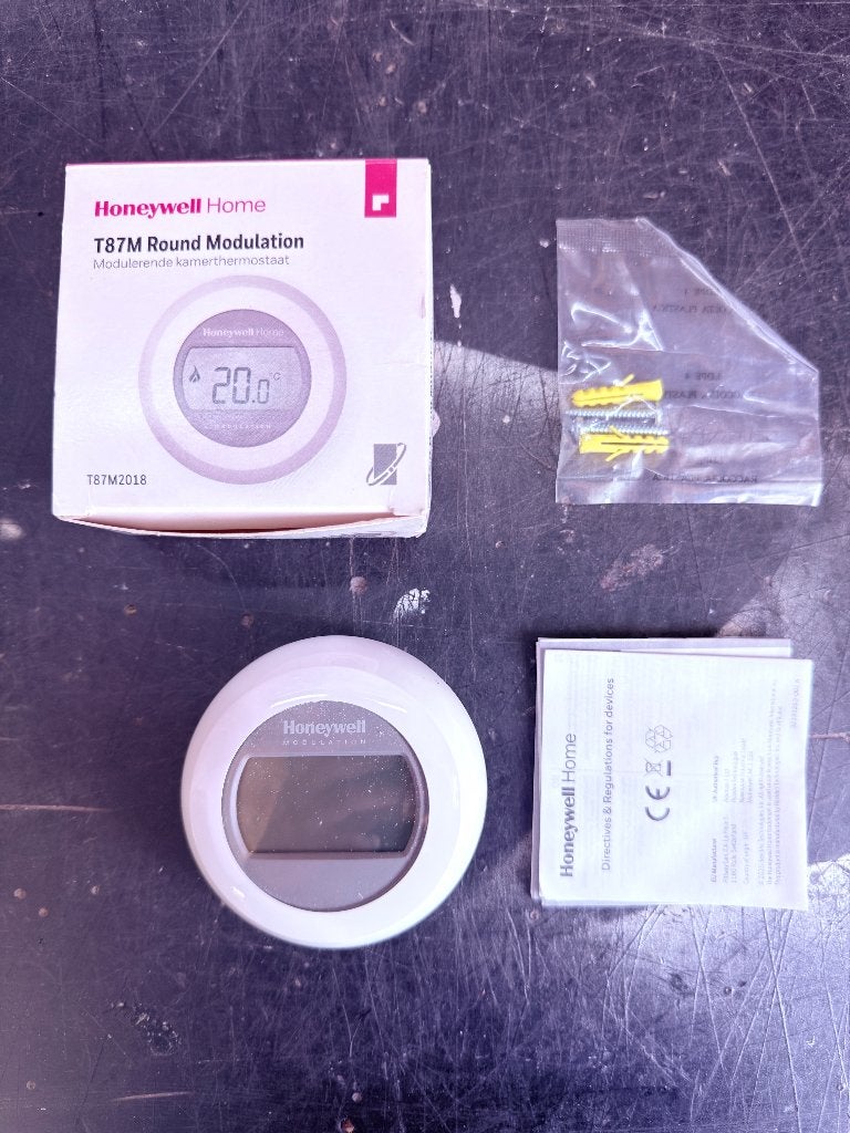 THERMOSTAAT HONEYWELL T87M Round Modulation, Ophalen of Verzenden, Zo goed als nieuw