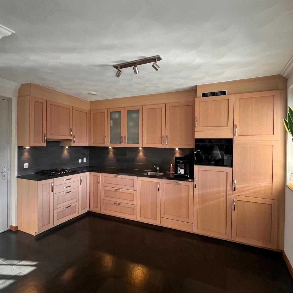 Mooie eiken hoekkeuken, Huis en Inrichting, Keuken | Complete keukens, Ophalen, Gebruikt, Overige kleuren, Hoekkeuken
