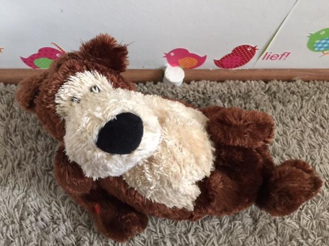 Masha en de beer Zingend Beer knuffel Don't worry be happy, Kinderen en Baby's, Speelgoed | Knuffels en Pluche, Met geluid, Beer